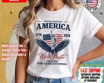 USA 250th Anniversary Shirt, 4th July Tee, USA 250th Anniversary Independence Day Shirts, 4th July 250th Year Shirts, 4th July Family Shirts