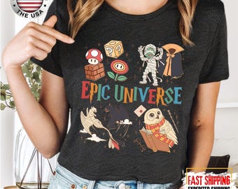 Retro Epic Universe Crop Top, Comfort Colors, Family Epic Universe Trip Crop, Orlando Park Epic Universe Crop Tops, Universal Studios Crop
