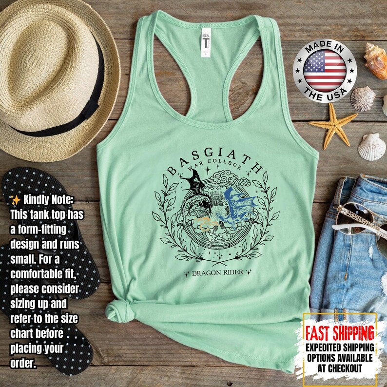 Fourth Wing Tank Top, Basgiath War College Tank Tee, Bookish Tank Tops, Xaden Riorson, Gifts For Readers, Book Lovers Tee image 7