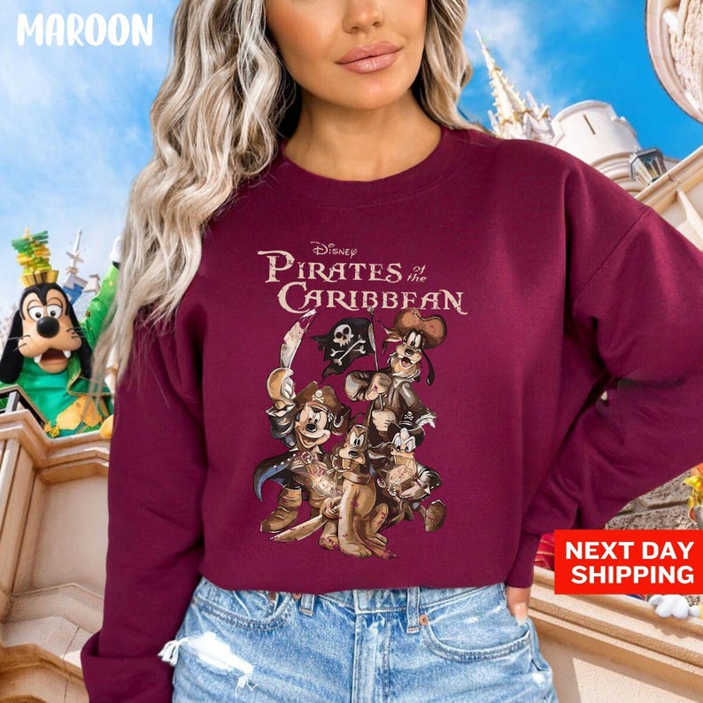 Sweat-shirt Pirates des Caraïbes Disneyworld Mickey Pirates, sweat à capuche Mickey Pirates, sweat-shirt Mickey Caraïbes, Disneyland Pirate image 4