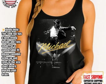 Michael Jackson 90s Styles Tank Top, Vintage 90s Styles Tank Top, King of Pop Graphic Tank Top, Moonwalk Inspired Outfit Tank Top