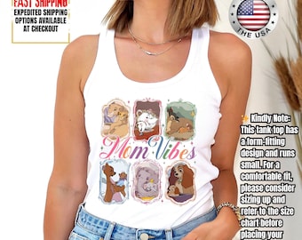 Retro Disney Mom Vibes Tank Top, Duchess Perdita Mrs Potts Mrs Jumbo Tee, Vintage Mother's Day Gift, Disneyland Mom Trip Tank Top