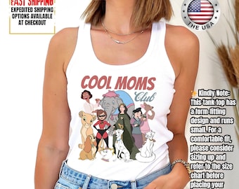 Retro Disney Cool Mom Clubs Tank Top, Funny Mom Outfit, Disney Moms Tank Top, Best Mom Ever Tee, Mothers Day Gifts