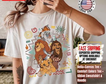 Comfort Colors® Retro 90s Disney Animal Kingdom Lion King Shirt, Timon Pumbaa Hakuna Matata Matching Sweatshirt, Disneyland Family Trip Tee