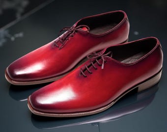 Handmade Genuine Leather Dress Oxford Christmas Shoes For Men