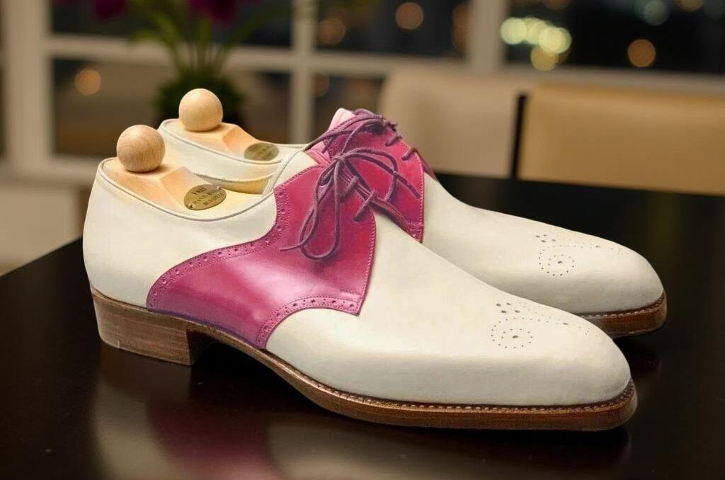 white and pink mens dress shoes Pink and White Dress Shoes | Spectators