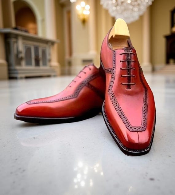 open lace back dress Mens Hot Red Classy Showy Fabric Formal Loafers Dress Shoes After Midnight 6948 8 main image 0
