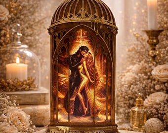 Gild Inspired Book Nook – Golden Cage Dark Romance Scene – Fantasy Bookshelf Decor – Romantasy BookTok Gift – Fantasy Book Nook