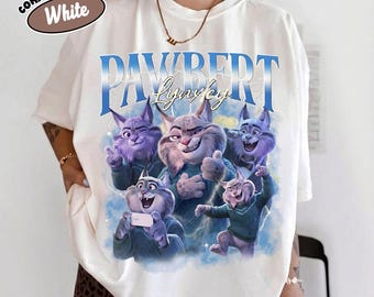 Pawbert Lynxley Shirt, Zootopia 2 Characters Tee, Disneyland Family Trip Outfit, Vintage 90s