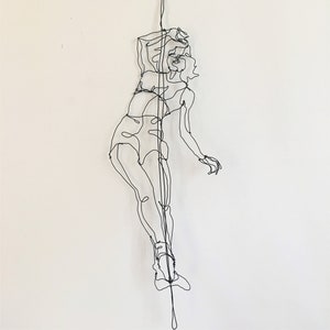 Walk on the wire Circus Girl  Tightrope walker  wire art