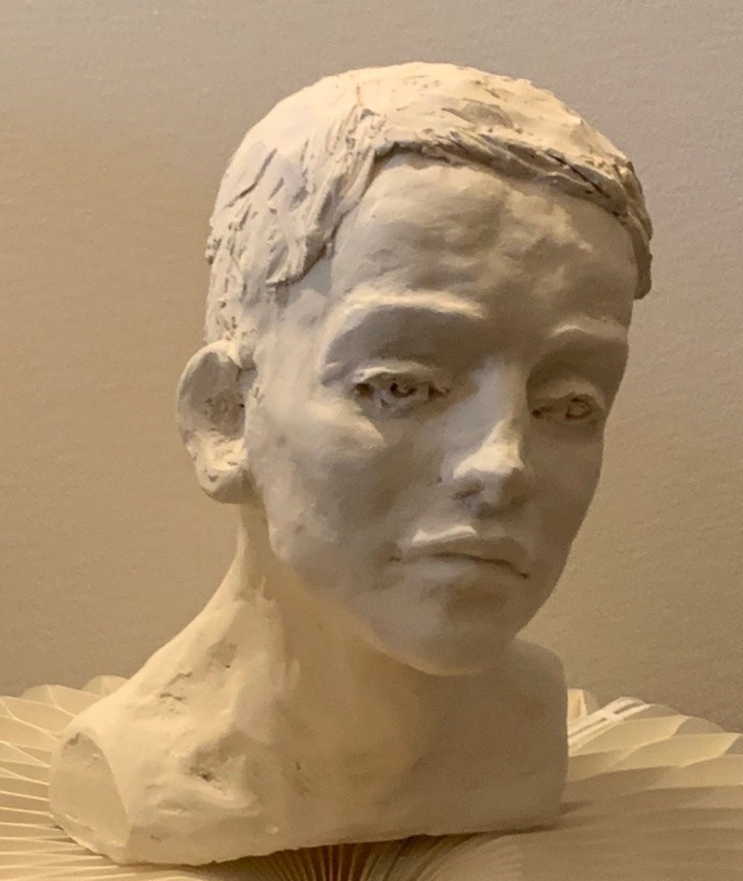 White Terracotta Man Sculpture Art Etsy