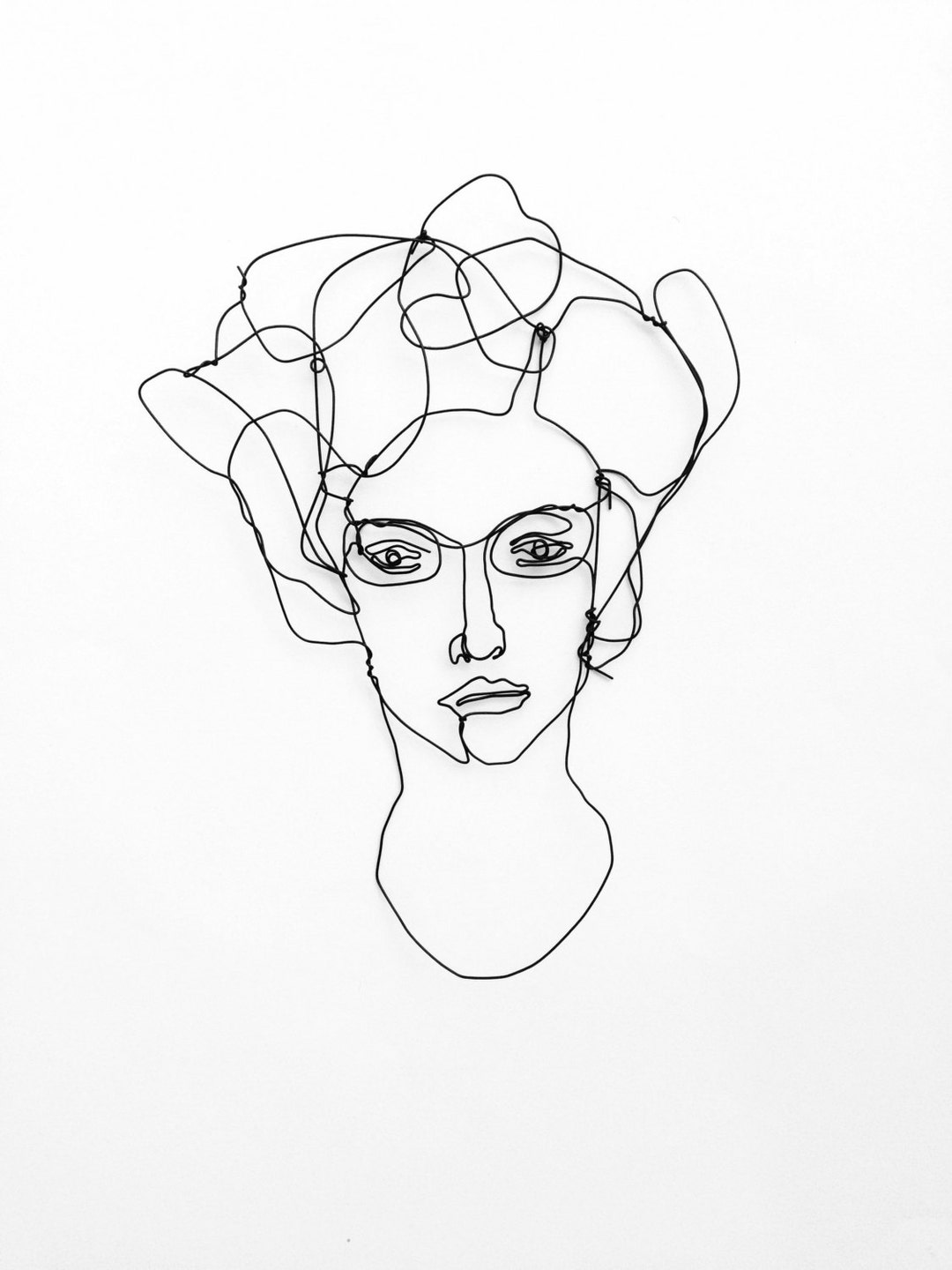 Wire Wall Art Amazing Portrait Woman Face Sculpture Figurative Art Etsy