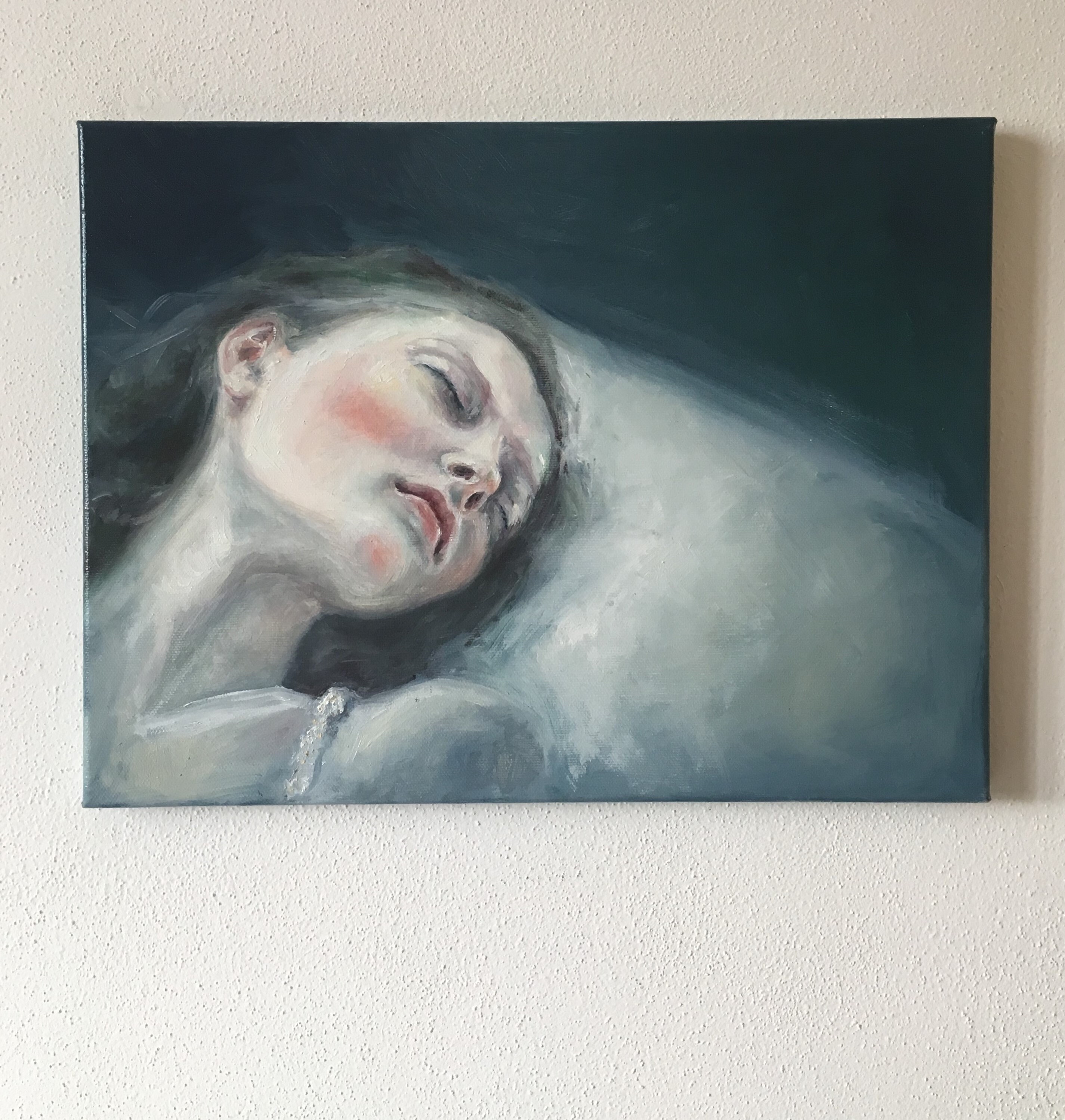 Sleeping Girl Painting Portrait Oil on Canvas Etsy Australia