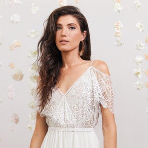 Dreamy lace wedding dress comfortable & effortlessly beautiful