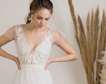 boho wedding dress under 300