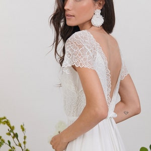 Bohemian lace wedding dress, comfortable and effortlessly beautiful wedding dress, beach wedding dress, garden wedding dress image 3