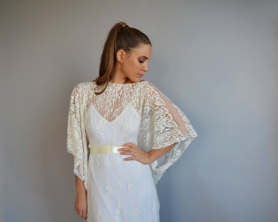 lace kimono wedding dress