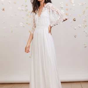 BOHO simple wedding dress image 10