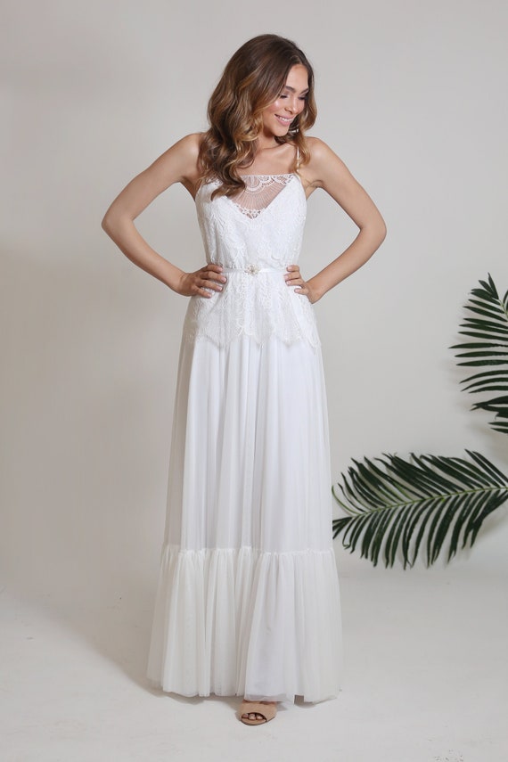 loose top wedding dress