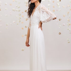 BOHO simple wedding dress image 6