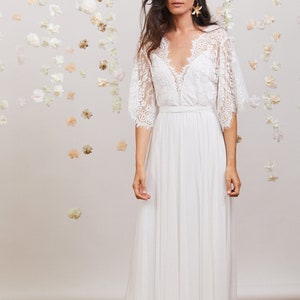 BOHO simple wedding dress image 9