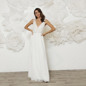 Wedding Dress With Breathtaking Floral Embroidery, Flattering ...