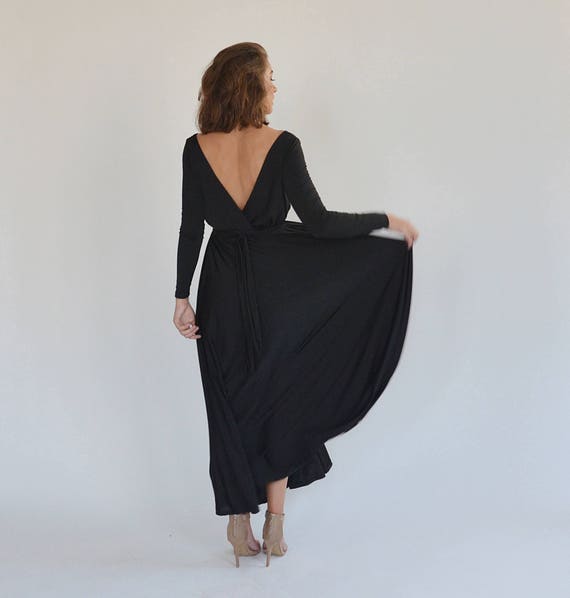 Bridesmaids Black Evening Dress, Floor Length Bell Shape Dress, Golden  Belt, Bridesmaids Dress, Evening Black Dress, Slit Dress. - Etsy