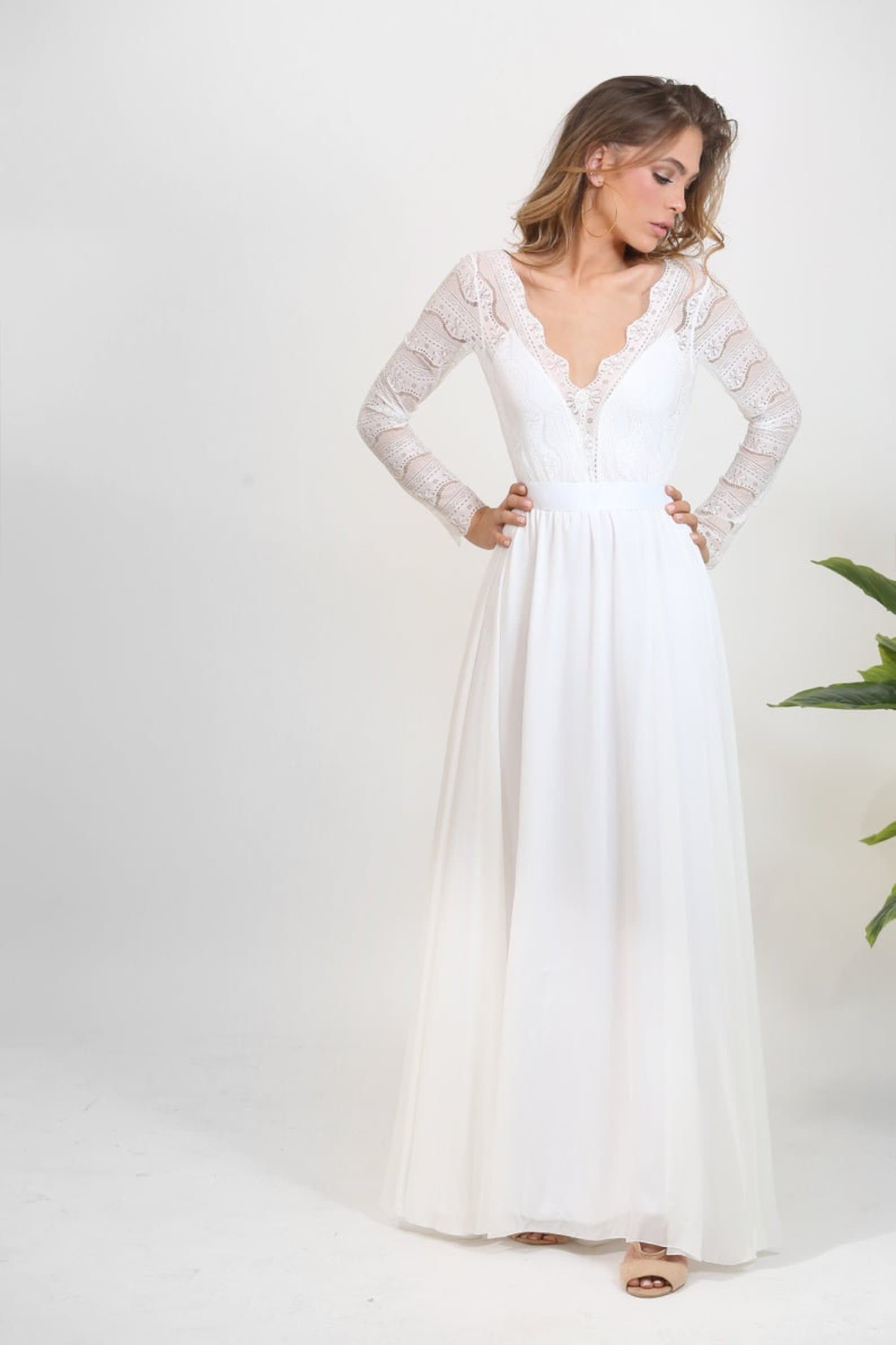 Lace Wedding Dress For Outdoor Wedding Boho Lace