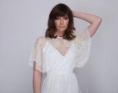 Bohemian lace wedding dress, wedding lace dress, white lace wedding dress, Barzelai wedding dress