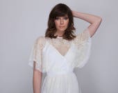 Bohemian lace wedding dress, wedding lace dress, white lace wedding dress, Barzelai wedding dress