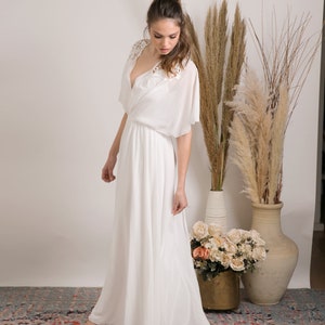 Simple Boho Wedding Dress Modest and Effortlessly Beautiful - Etsy