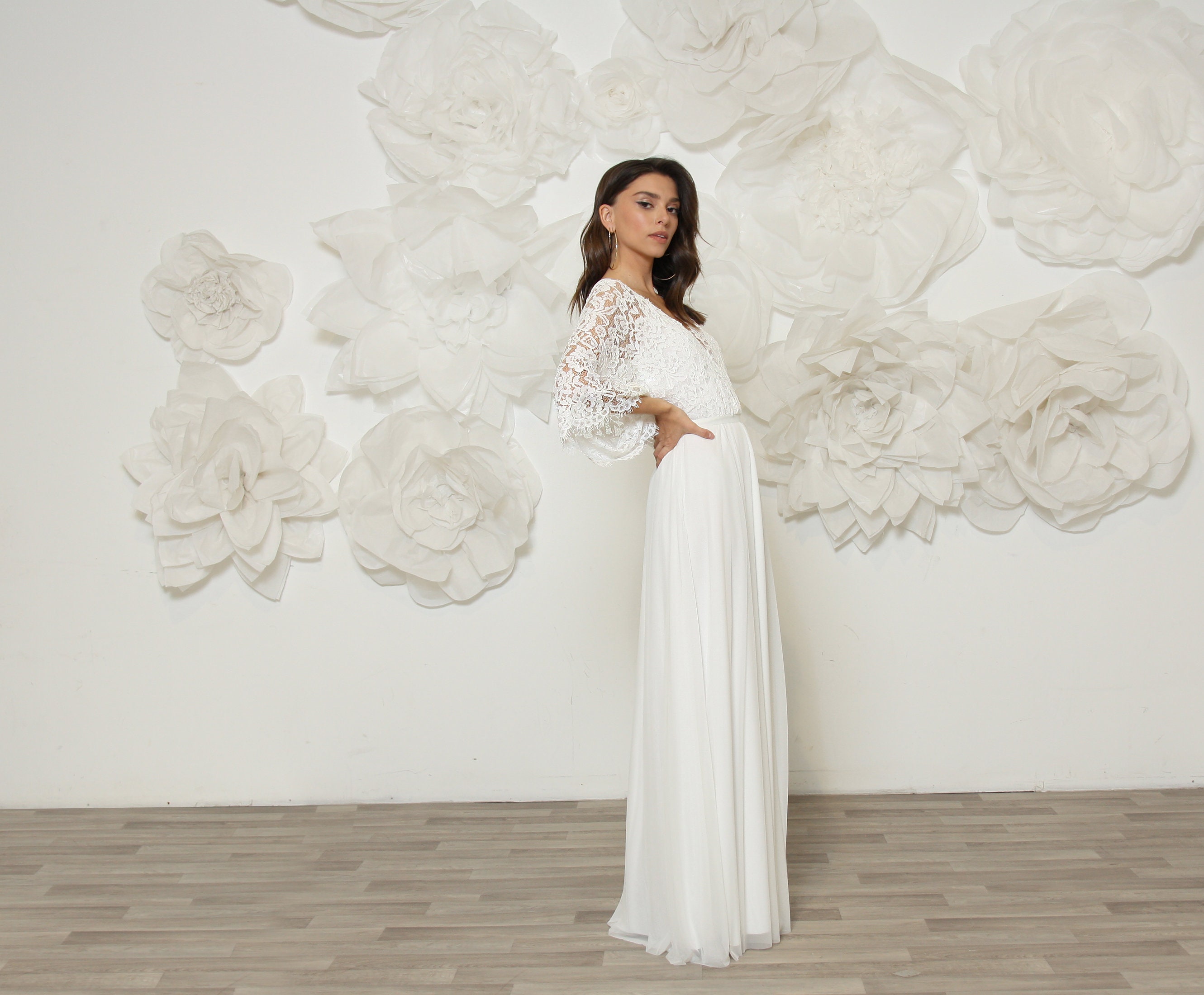 Stilvolle mühelos coole und komfortable Boho Brautkleid | Etsy