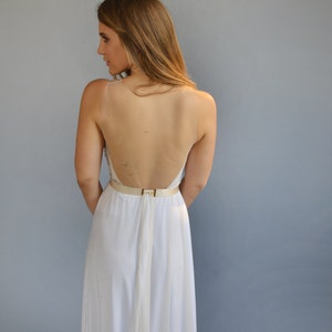 Embroidered open back wedding dress ANNECY