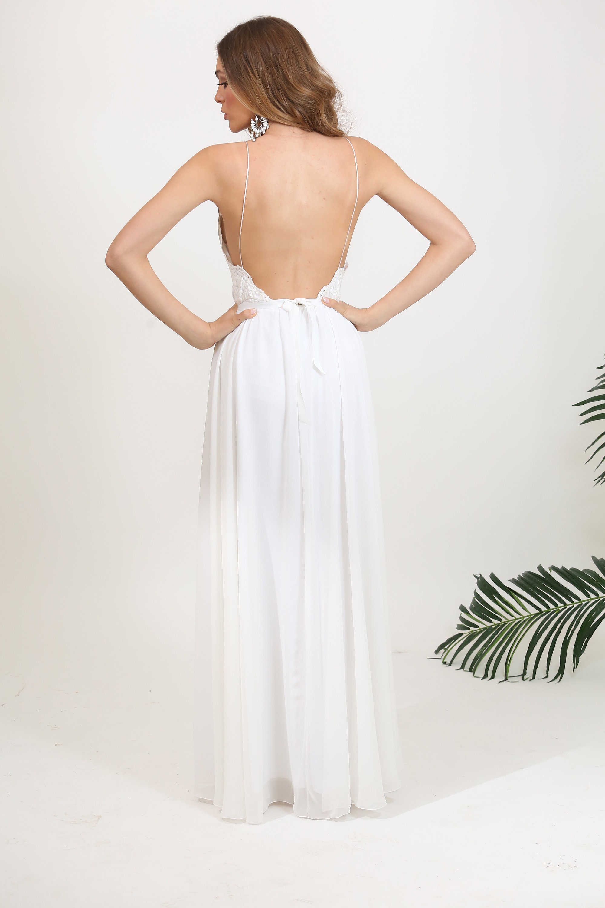 Trailing wedding dress tube top lace wedding dress main image 0