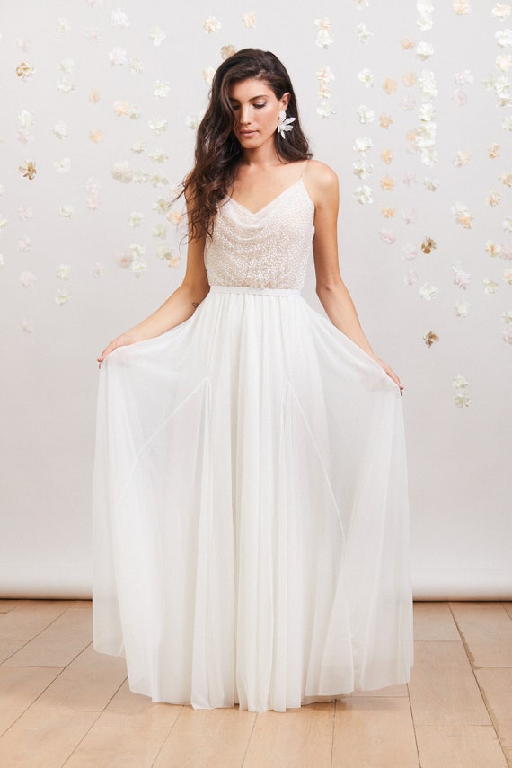 Breathtaking Urban Princess Wedding Dress, a Stunning Style With No Effort.  Made From Unique Sparkling Tulle and Delicate Chiffon Mesh - Etsy Canada