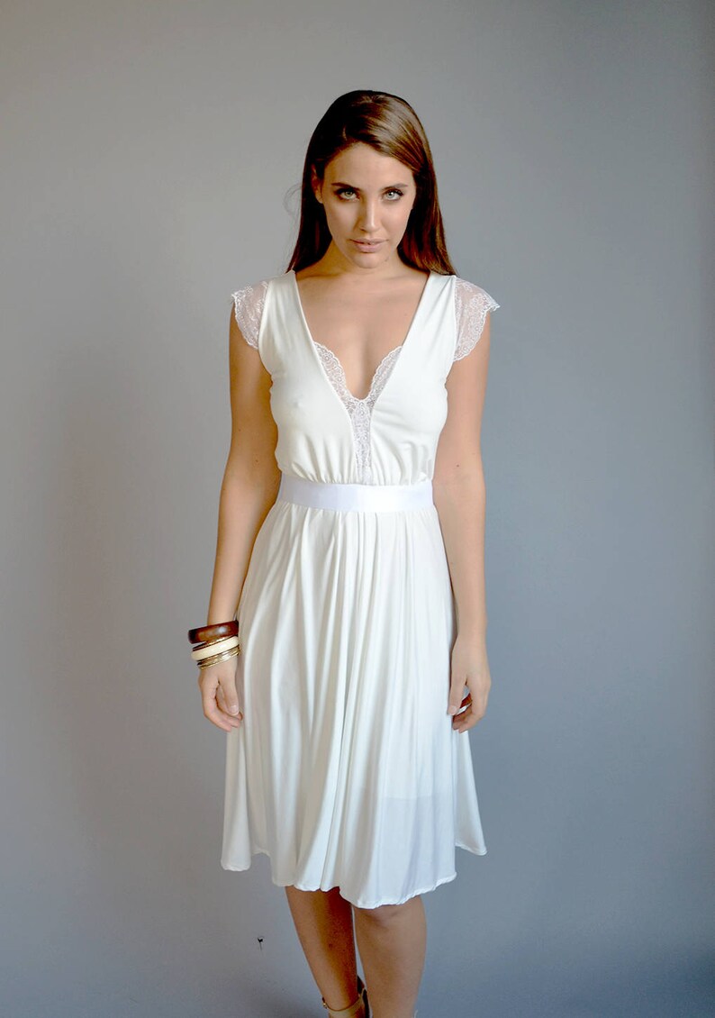 white gown for wedding reception