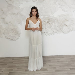 Rustic Bohemian Wedding Dress Featuring Unique and Delicate - Etsy