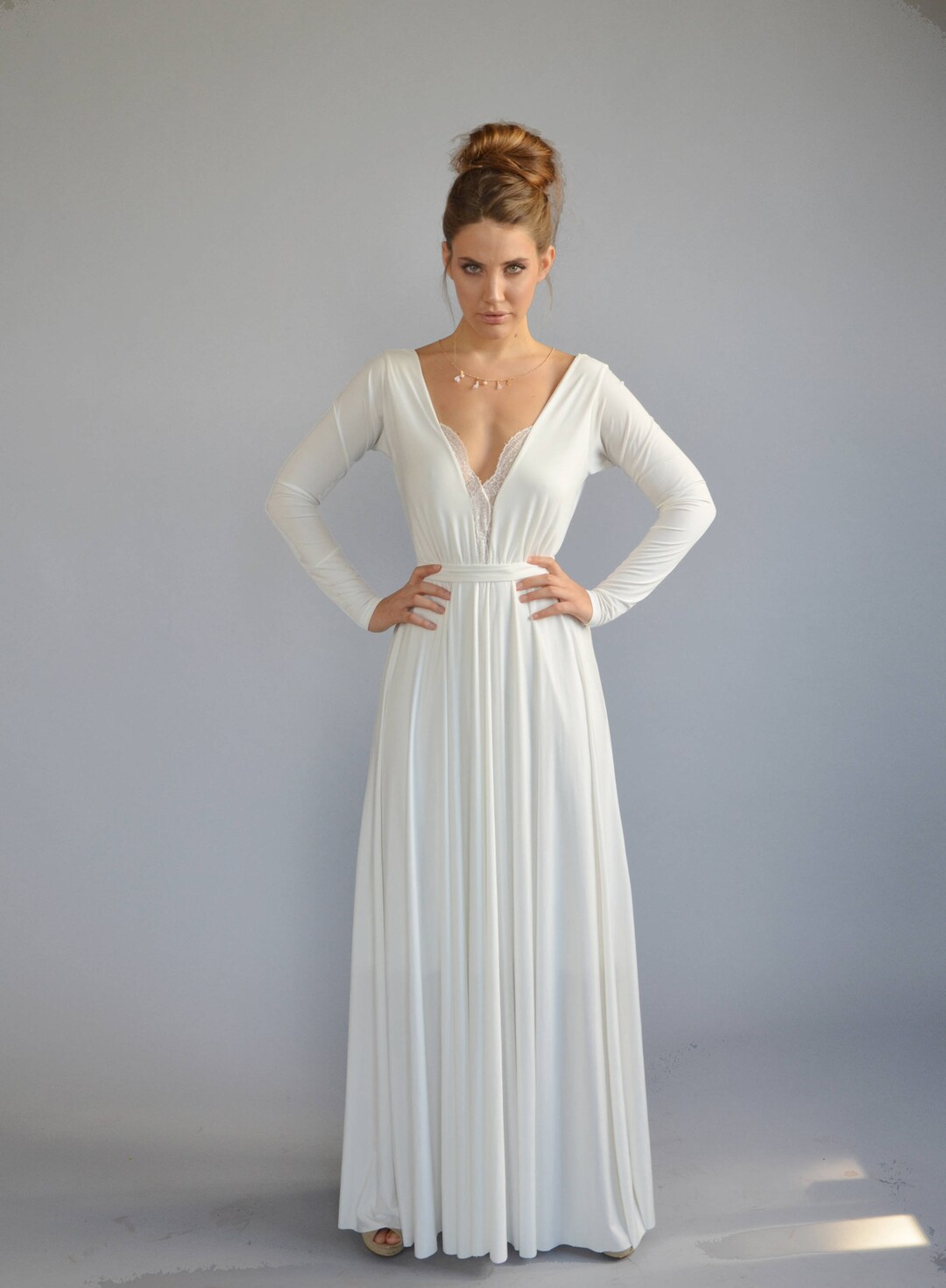 Simple Wedding Dress Lace Wedding Dress Long Sleeves Wedding Dress