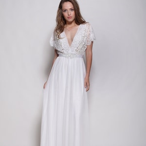 Boho wedding dress, bohemian wedding dress, Bohemian lace wedding dress, lace wedding dresses, lace bridal gown, bohemian bridal gown image 3