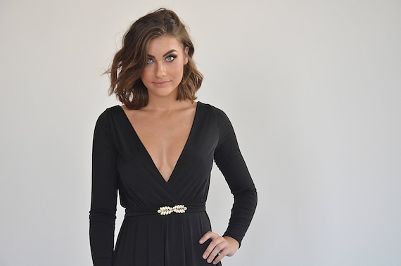 Bridesmaids Black Evening Dress, Floor Length Bell Shape Dress, Golden Belt, Bridesmaids Dress, Evening Black Dress, Slit Dress. - Etsy Bridesmaids Black Evening Dress, Floor Length Bell Shape Dress, Golden Belt, Bridesmaids Dress, Evening Black Dress, Slit Dress. - Etsy