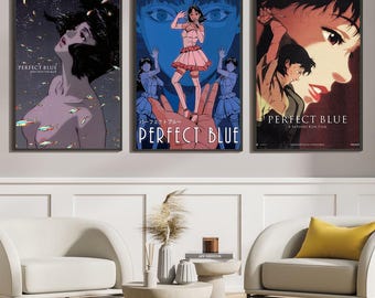 Perfect Blue Movie Poster, Classic Movie Art, Fantasy Movie Print, Film Lover Gift, Canvas Poster, Home Decor