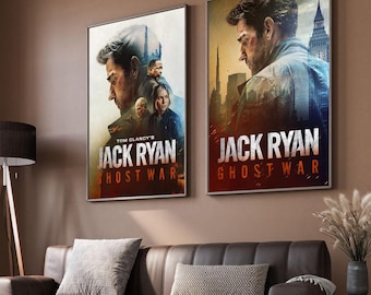 Tom Clancy's Jack Ryan Ghost War  Movie Poster, Classic Movie Art, Fantasy Movie Print, Film Lover Gift, Canvas Poster, Home Decor