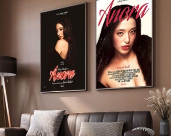 Anora Movie Poster, Classic Movie Art, Fantasy Movie Print, Film Lover Gift, Canvas Poster, Home Decor