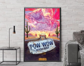 Powwow Highway Movie Poster, Classic Movie Art, Fantasy Movie Print, Film Lover Gift, Canvas Poster, Home Decor