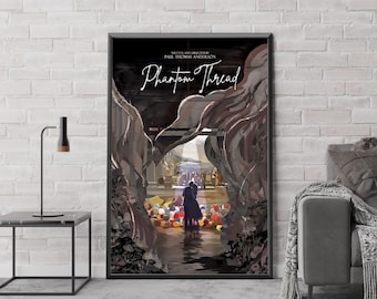 Phantom Thread Movie Poster, Classic Movie Art, Fantasy Movie Print, Film Lover Gift, Canvas Poster, Home Decor