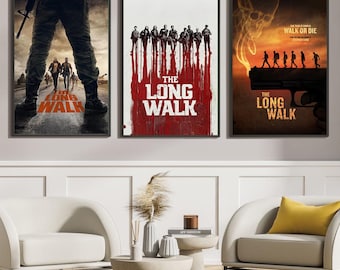 The Long Walk Movie Poster, Classic Movie Art, Fantasy Movie Print, Film Lover Gift, Canvas Poster, Home Decor