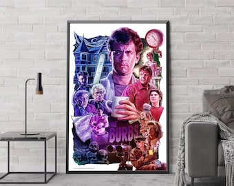 The Burbs Movie Poster, Classic Movie Art, Fantasy Movie Print, Film Lover Gift, Canvas Poster, Home Decor