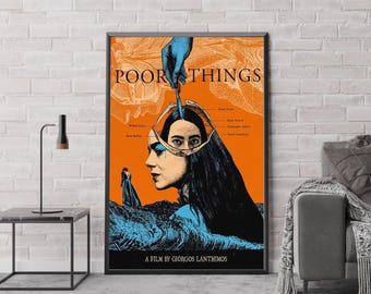 Poor Things Film Poster, Filmklassiker, Fantasy Film Druck, Film Liebhaber Geschenk, Leinwanddruck, Wohnkultur