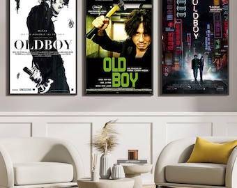 Old Boy Movie Poster, Classic Movie Art, Fantasy Movie Print, Film Lover Gift, Canvas Poster, Home Decor