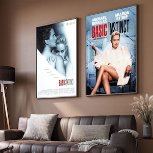Basic Instinct Movie Poster, Classic Movie Art, Fantasy Movie Print, Film Lover Gift, Canvas Poster, Home Decor